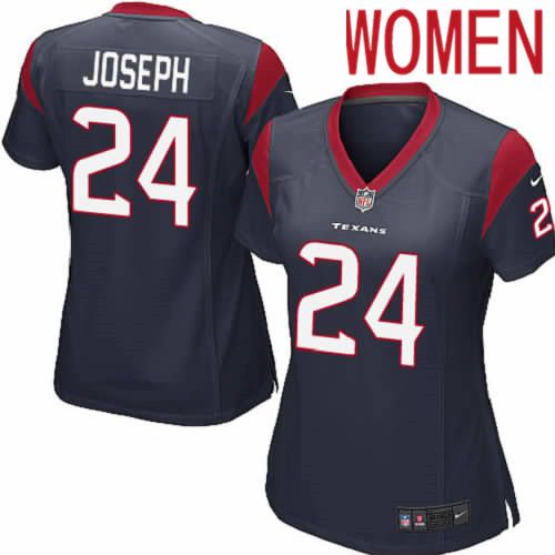 Women Houston Texans #24 Johnathan Joseph Nike Navy Player Game NFL Jersey